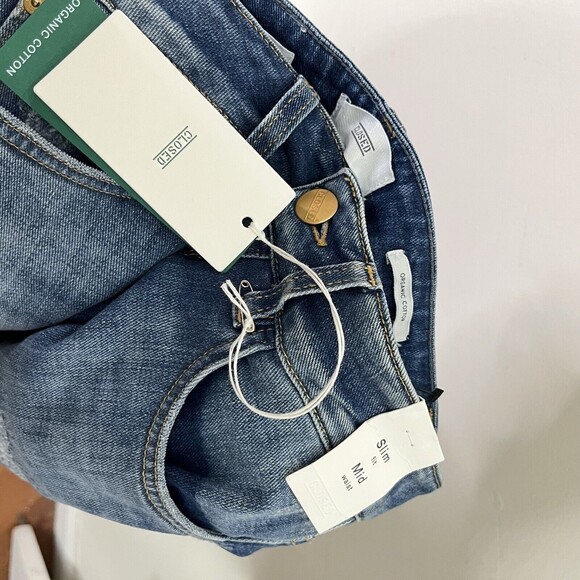 Closed NWT Baker Slim Ankle Jeans Women’s Size 24 Blue Distressed Stretch - Picture 11 of 14